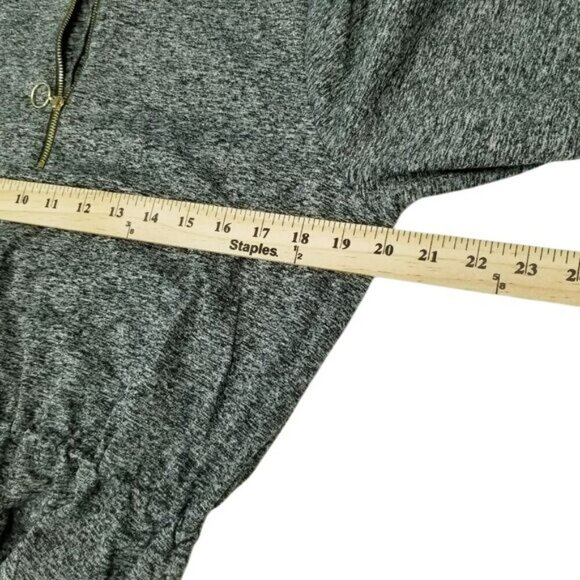 Ambernoon II Gray Long Sleeve Maxi Dress With Zipper Front Elastic Waist Medium - Picture 3 of 8